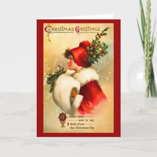 Carte de voeux pour filles de Noël (Devant)