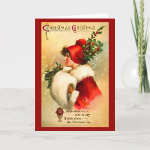 Carte de voeux pour filles de Noël