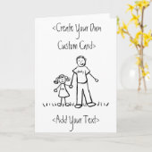 Carte de voeux pour filles de papa (Fleur jaune)