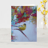 Carte de voeux pour finch jaune (Fleur jaune)
