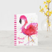 Carte de voeux pour Flamant rose rose très agréabl (Fleur jaune)