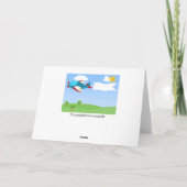 Carte de voeux pour garçon bannière d'avion (Dos)