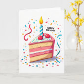 Carte de vœux pour gâteau de célébration (Fleur jaune)