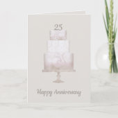 Carte de voeux pour gâteaux à trois niveaux pour l (Devant)