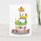 Carte de voeux pour gâteaux d'anniversaire (Devant)