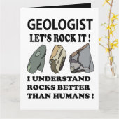 Carte de vœux pour géologue Let's Rock IT (Fleur jaune)