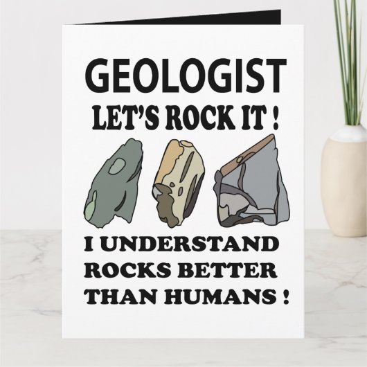 Carte de vœux pour géologue Let's Rock IT (Devant)