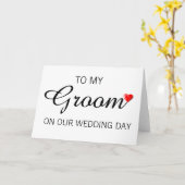 Carte de voeux pour Groom le jour du mariage (Fleur jaune)