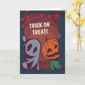 Carte de voeux pour Halloween (Fleur jaune)