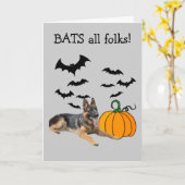 Carte de voeux pour Halloween berd allemand (Fleur jaune)