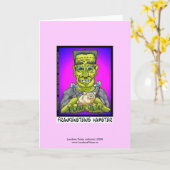 Carte de voeux pour Hamster Funny de Frankenstein (Fleur jaune)