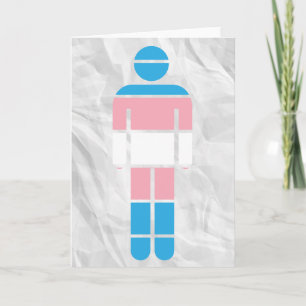 Carte de vœux pour homme transgenre