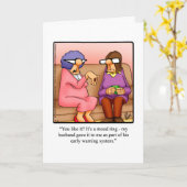 Carte de voeux pour Humour d'anniversaire mouvemen (Fleur jaune)