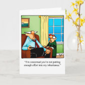 Carte de voeux pour Humour de Fêtes des pères amus (Fleur jaune)