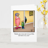 Carte de voeux pour Humour de Fêtes des pères amus (Fleur jaune)