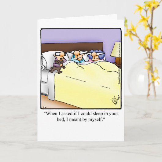 Carte de voeux pour Humour de Fêtes des pères amus (Fleur jaune)