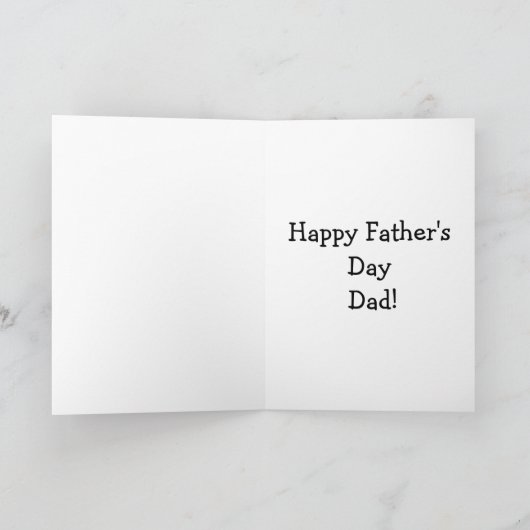 Carte de voeux pour Humour de Fêtes des pères amus (Intérieur)