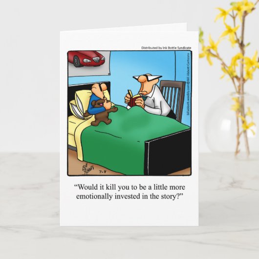 Carte de voeux pour Humour de Fêtes des pères amus (Fleur jaune)