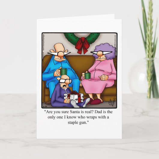 Carte de voeux pour Humour de Noël amusant (Devant)