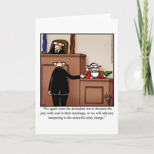 Carte de voeux pour Humour de Noël amusant (Devant)