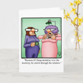 Carte de voeux pour Humour de Noël amusant (Fleur jaune)