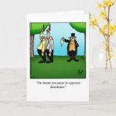 Carte de voeux pour Humour en duel amusant (Fleur jaune)