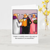 Carte de voeux pour Humour Mariage amusant (Fleur jaune)