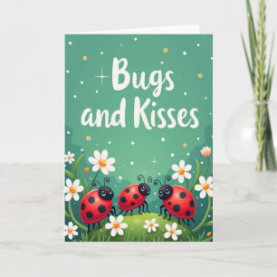 Carte de vœux pour insecte tacheté joyeux