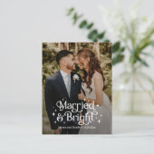 Carte de vœux pour jeunes mariés 'Mariés et lumine (Debout devant)