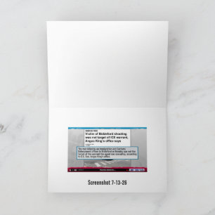 Carte de vœux pour journaliste du système d'alerte
