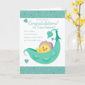 Carte de voeux pour la 1ère fois des parents de gr (Fleur jaune)