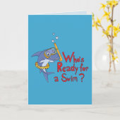 Carte de voeux pour la baignade de requin (Fleur jaune)