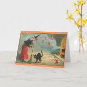 Carte de voeux pour la brasse de sorcière d'Hallow (Fleur jaune)