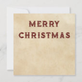 Carte de voeux pour la cheminée de Noël Steampunk (Dos)