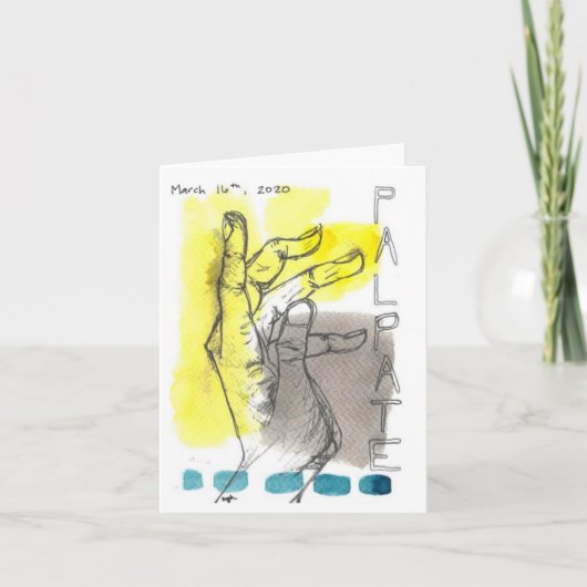 Carte de voeux pour la couleur de l'eau et l'encre (Devant)