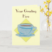 Carte de voeux pour la coupe de café (Fleur jaune)