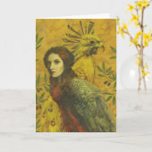 Carte de voeux pour la dame des oiseaux (Fleur jaune)