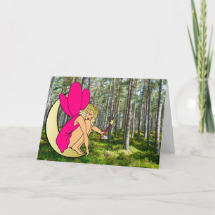Carte de voeux pour la dame fée de forêt