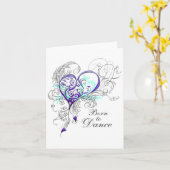 Carte de voeux pour la danse (Fleur jaune)