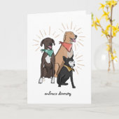 Carte de voeux pour la diversité Secourir les race (Fleur jaune)