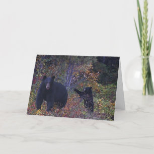 Carte de voeux pour la faune des OURS NOIRES