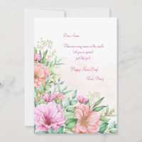 Carte de voeux pour la fête d'anniversaire avec fl