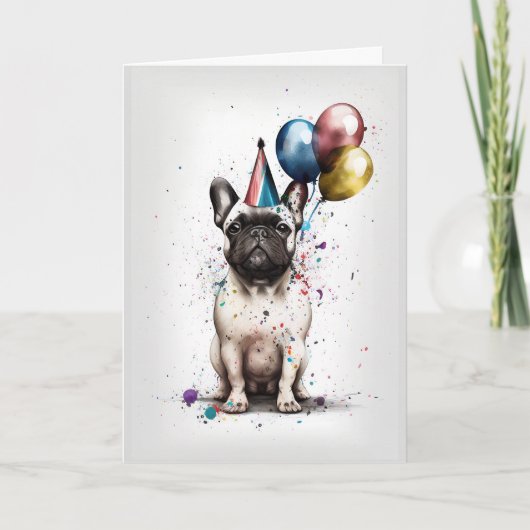 Carte de voeux pour la fête de Bulldog (Devant)
