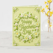 Carte de vœux pour la fête des enseignants (Fleur jaune)