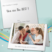 Carte de vœux pour la fête des grands-parents gran