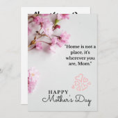 Carte de vœux pour la fête des mères (Devant / Derrière)