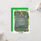 Carte de vœux pour la fête des mères (Devant/Arrière en situation)