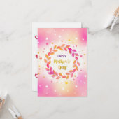 Carte de vœux pour la fête des mères (Devant/Arrière en situation)