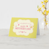 Carte de voeux pour la fête des mères (Fleur jaune)