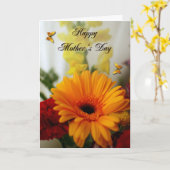 Carte de voeux pour la fête des mères (Fleur jaune)